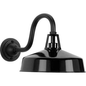 1 Light Gloss Black Outdoor Extra Large Cedar Springs Wall Light Fixture 1