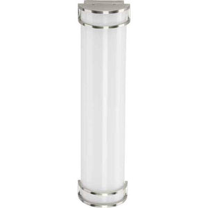 24" 23 watt 120 volt 3000K Brushed Nickel Etched Glass Shade Dimmable Vanity Light 3