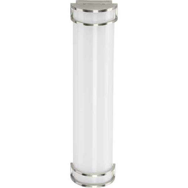 24" 23 watt 120 volt 3000K Brushed Nickel Etched Glass Shade Dimmable Vanity Light 3