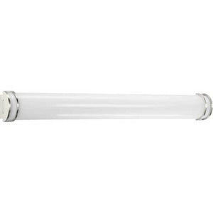 48" 36 watt 120 volt 3000K Brushed Nickel Etched Glass Shade Dimmable Vanity Light 1