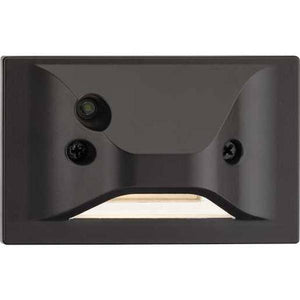 4.5 watt 120 volt 3000K Antique Bronze Horizontal and Vertical Photocell Dimmable LED Step Light 1