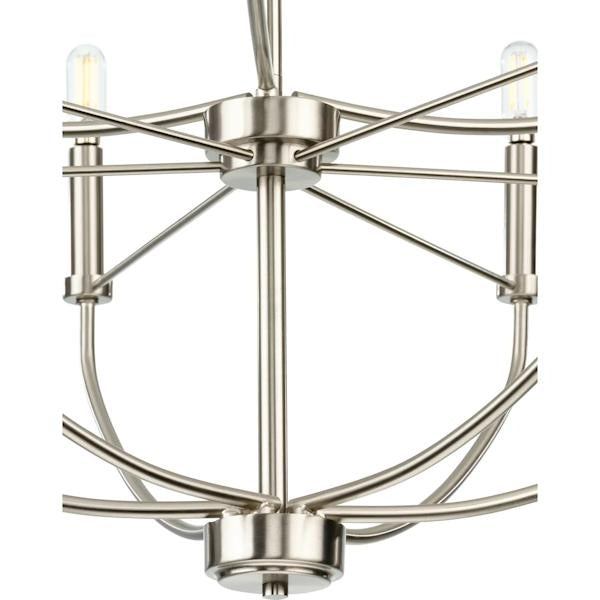 9 Light Brushed Nickel Traditional Style Chandelier Light Fixture 3