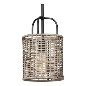 1 Light Matte Black Mocha Accent Dimmable Pendant Light Fixture 1