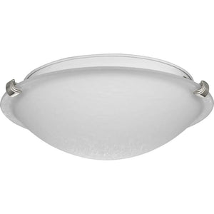 2 Light Brushed Nickel Finish Etched Linen Glass Ceiling Mount Light Fixture 1