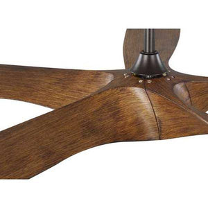60" Koa Woodgrain 5 Blade Built-In Wifi Control Remote Control LED Ceiling Fan 3