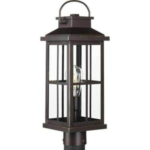 1 Light Antique Bronze with Clear Glass Wall Light Fixture 1