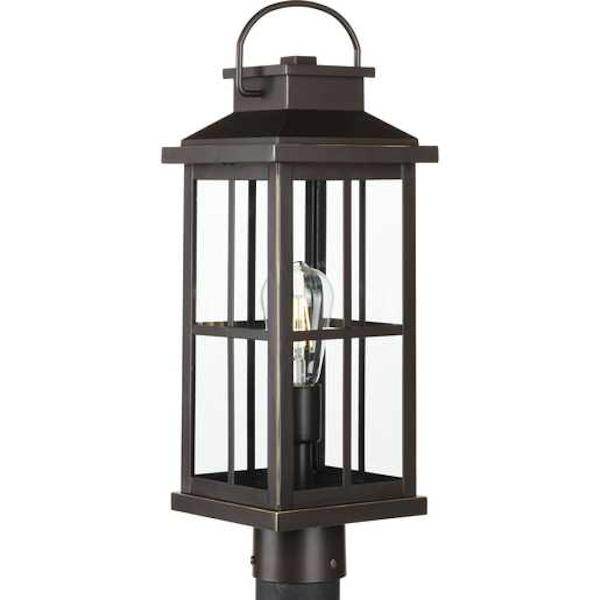 1 Light Antique Bronze with Clear Glass Wall Light Fixture 1