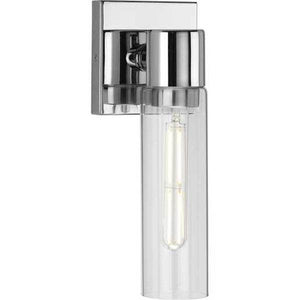 1 Light 120 volt Polished Chrome Vanity Clear Glass Light Fixture 2