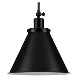 1 Light Matte Black Metal Shade Dimmable Pendant Light Fixture 1
