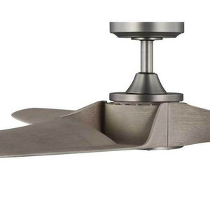 60" Antique Nickel 3 Antique Wood Blade Remote Control Indoor/Outdoor Ceiling Fan 2