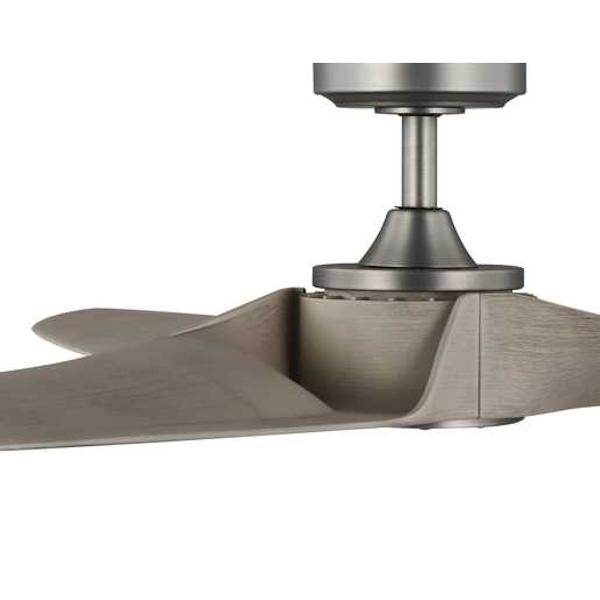60" Antique Nickel 3 Antique Wood Blade Remote Control Indoor/Outdoor Ceiling Fan 2