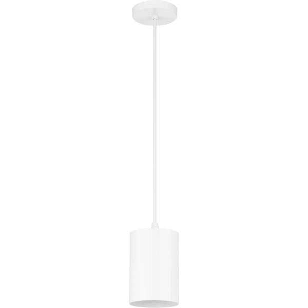 1 Light White Cord-Mount Outdoor Pendant Light Fixture 2