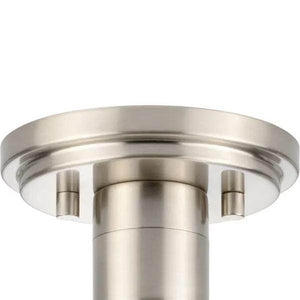 1 Light 120 volt Brushed Nickel Clear Glass Bowl Ceiling Light Fixture 3