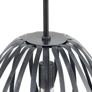 1 Light Black Basket Farmhouse Style Pendant Light Fixture 2
