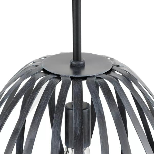 1 Light Black Basket Farmhouse Style Pendant Light Fixture 2