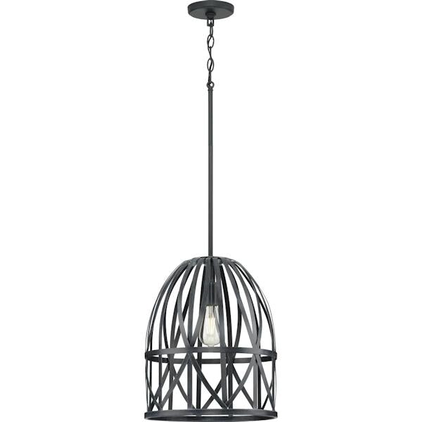 1 Light Black Basket Farmhouse Style Pendant Light Fixture 3