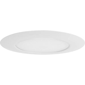 6" Satin White Recessed Lensed Open Shower Round Trim 1
