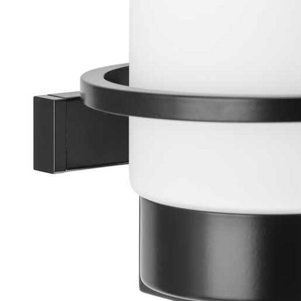 2 Light 120 volt Matte Black Vanity Etched Glass Light Fixture 3