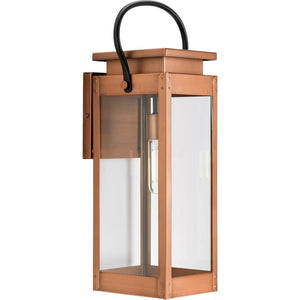 1 Light Antique Copper with Clear Glass Large Wall Light Fixture 1