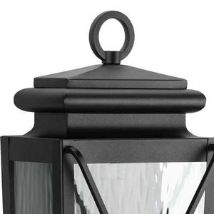 1 Light Black with Clear Water Glass Wall Light Fixture 2