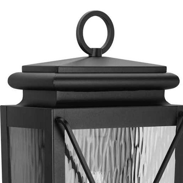 1 Light Black with Clear Water Glass Wall Light Fixture 2