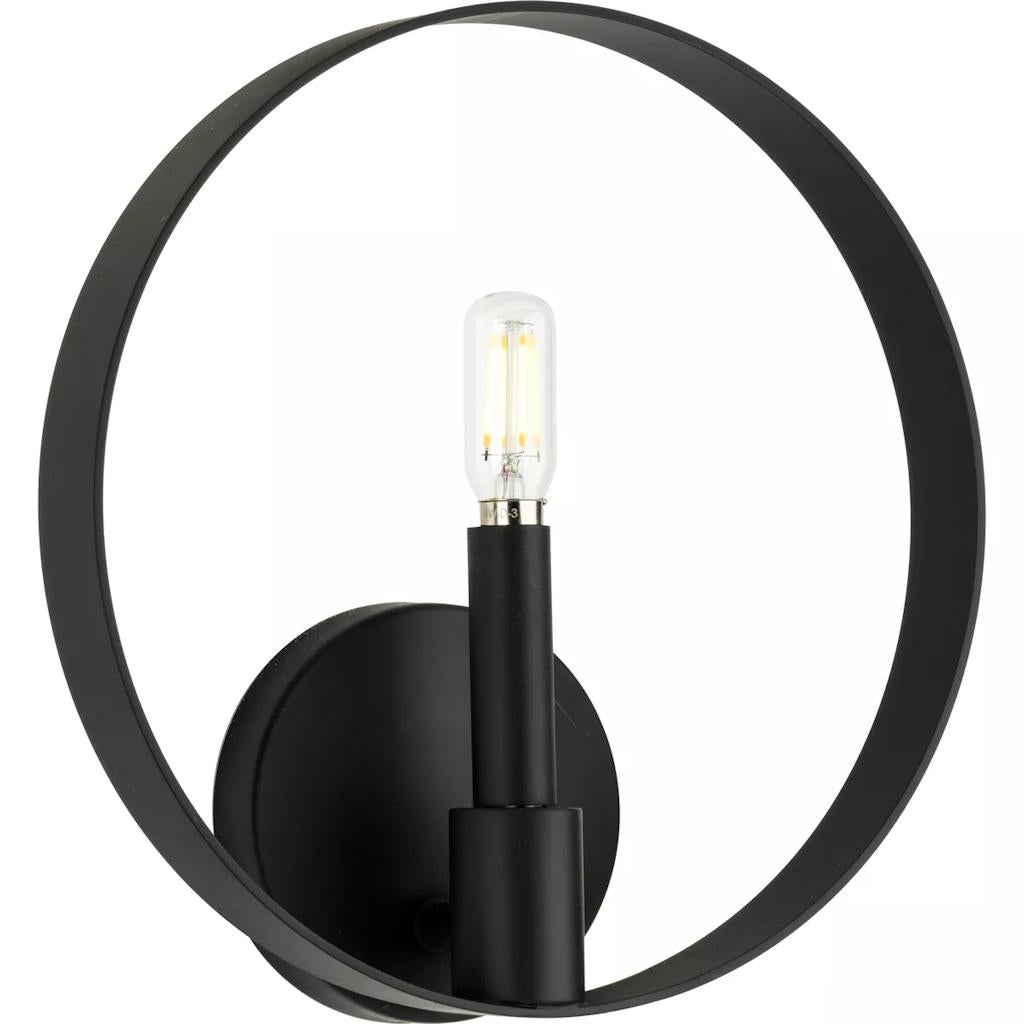 1 Light Matte Black Rustic Farmhouse Style Light Fixture 1