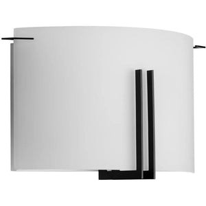 2 Light 120 volt Matte Black Vanity Etched Glass Light Fixture 1
