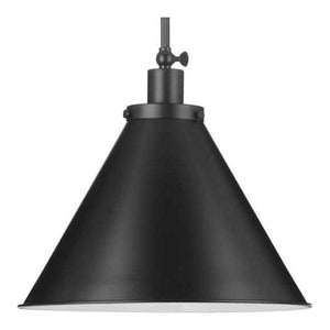 1 Light Matte Black Metal Shade Dimmable Pendant Light Fixture 1