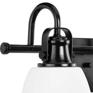 3 Light 120 volt Matte Black Vanity Etched Glass Light Fixture 3
