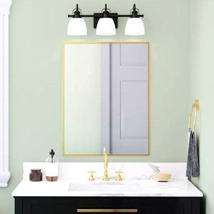 3 Light 120 volt Matte Black Vanity Etched Glass Light Fixture 4