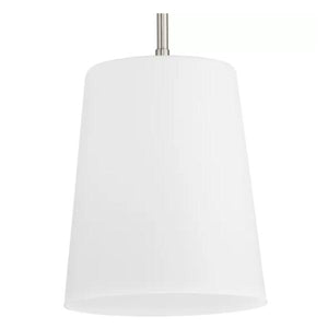 1 Light Brushed Nickel Etched Opal Glass Shade Pendant Light Fixture 1