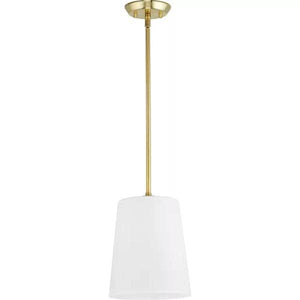 1 Light Satin Brass Etched Opal Glass Shade Pendant Light Fixture 2