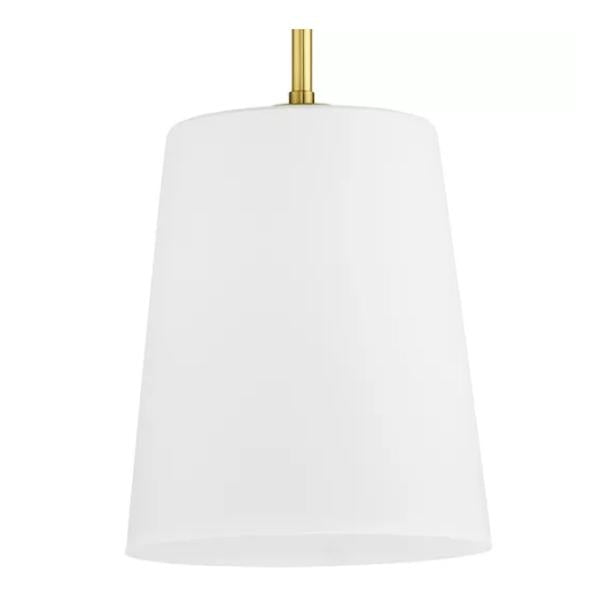 1 Light Satin Brass Etched Opal Glass Shade Pendant Light Fixture 1