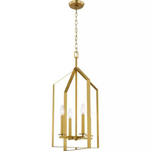 4 Light Brushed Gold  Pendant Light Fixture 2