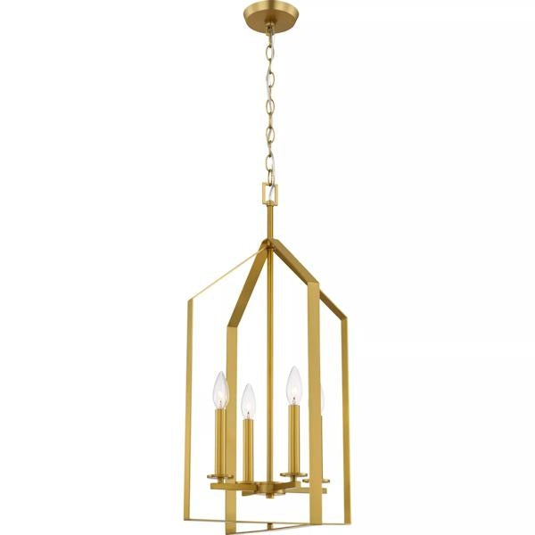 4 Light Brushed Gold  Pendant Light Fixture 2