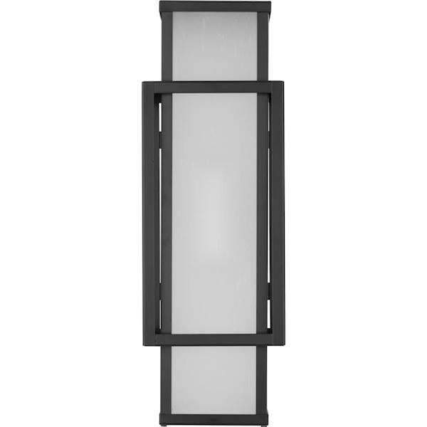 2 Light Matte Black with Etched Seeded Glass Unison Wall Light Fixture 2