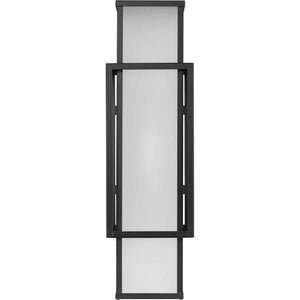 2 Light Matte Black with Etched Seeded Glass Unison Wall Light Fixture 2