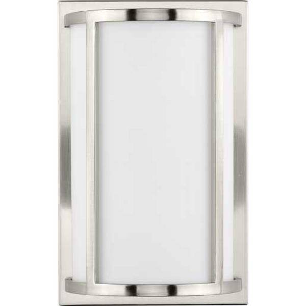 2 Light 120 volt Brushed Nickel Sconce Etched Glass Light Fixture 2
