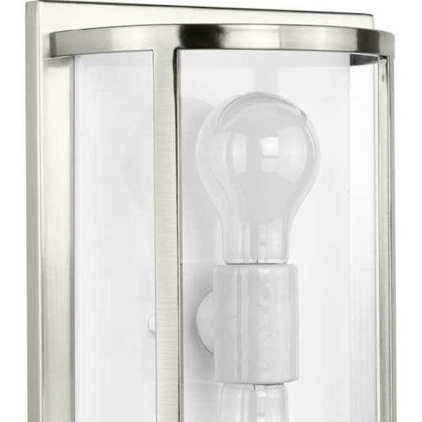 2 Light 120 volt Brushed Nickel Sconce Etched Glass Light Fixture 3