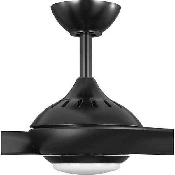 52" Black 3 Matte Black Blade LED Ceiling Fan 2