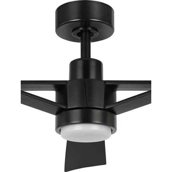 60" Matte Black 3 Matte Black Blade Remote Control LED Ceiling Fan 3