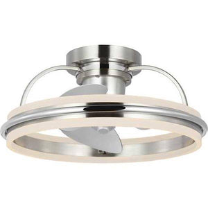 21" Brushed Nickel 3 Silver Blade Oscillating Remote Control LED Ceiling Fan 3