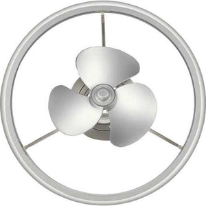 21" Brushed Nickel 3 Silver Blade Oscillating Remote Control LED Ceiling Fan 4