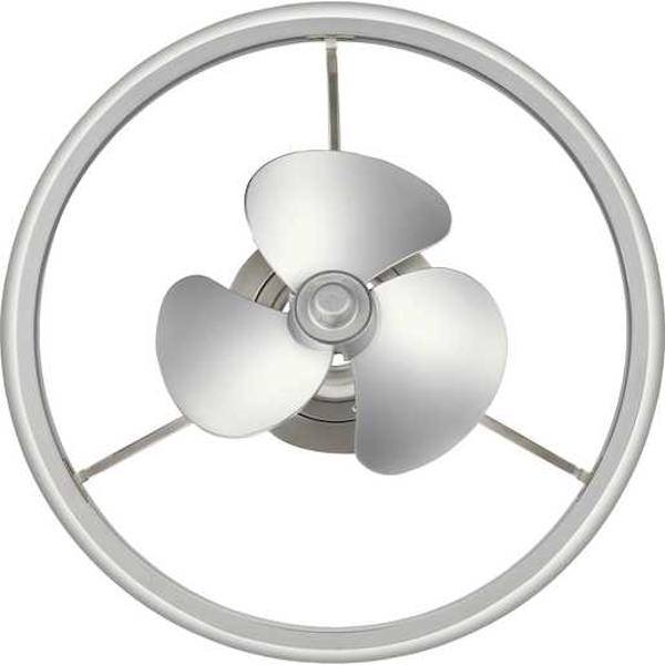 21" Brushed Nickel 3 Silver Blade Oscillating Remote Control LED Ceiling Fan 4