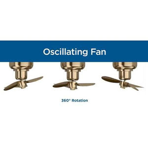 21" Brushed Nickel 3 Silver Blade Oscillating Remote Control LED Ceiling Fan 5