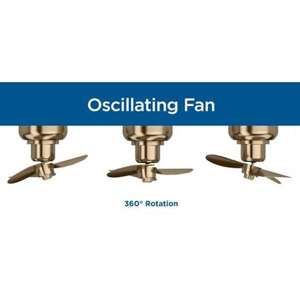 21" Brushed Nickel 3 Silver Blade Oscillating Remote Control LED Ceiling Fan 5