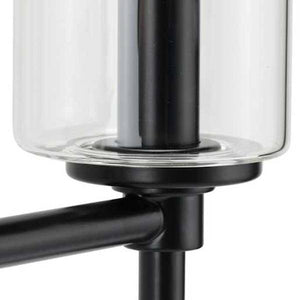 3 Light 120 volt Matte Black Vanity Clear Glass Light Fixture 2