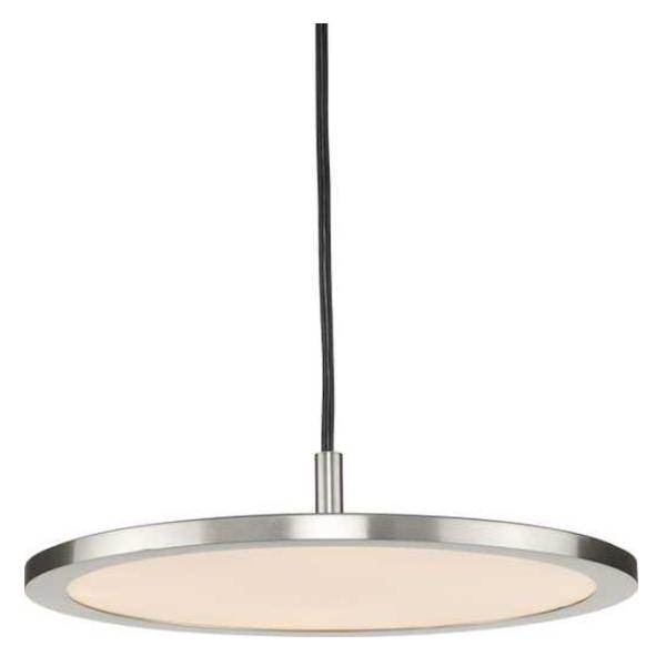 1 Light 20 watt 3000K Natural White Brushed Nickel Dimmable LED Pendant Light Fixture 1
