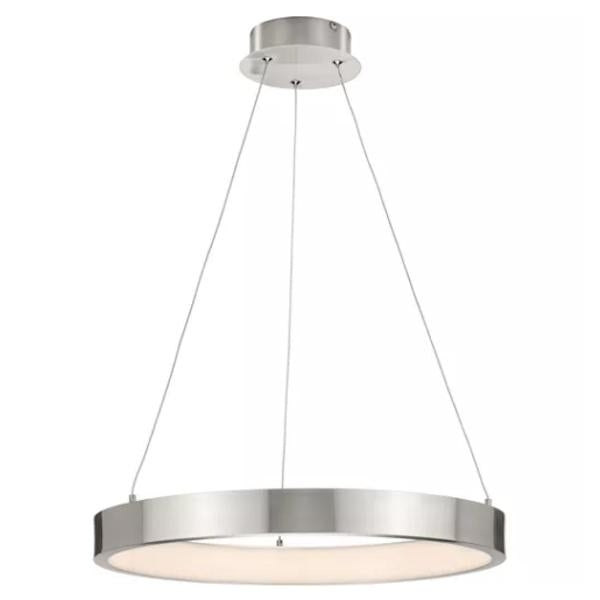 1 Light 27 watt 3000K Natural White Brushed Nickel Dimmable LED Chandelier 1