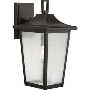 1 Light Antique Bronze with Clear Seeded Glass Large Wall Light Fixture 1